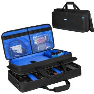 Boss ME90 /GT1000 /GX100 /ME80 기타 멀티 이펙트 페달 케이블 및 액세서리를 위한 여러 포켓이 있는 보드 케이스23.6 X 3.5 11.4 인치 가방 전용