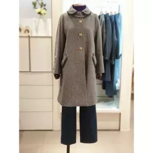 [비꼴리끄]울 지도리 스탠카라 하프코트 B254WH3060