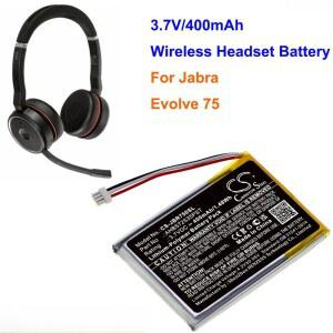 호환 Jabra Evolve 75용 CameronSino 400mAh / 1 48Wh 무선 헤드셋 배터리 AHB572535PST
