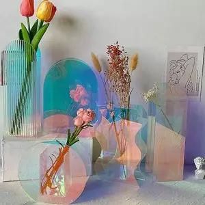 오로라 홀로그램 화병 4종 테이블 아크릴 화병 인테리어 거실