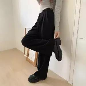 [다잇템] 여성 인쇄 핀턱 고무줄 정장바지 넓은 문자 2색 바지24482487588872