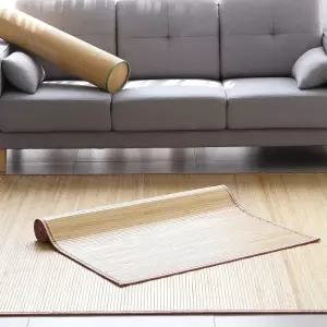 더 부드럽고 더베기지않는 촘촘한 10mm 왕대자리 140x190cm/대나무매트 거실매트 대자리 쿨매트 냉감매트