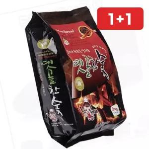 캠핑 지피니 옛골 참숯 2kg 착화제 포함 (1+1)
