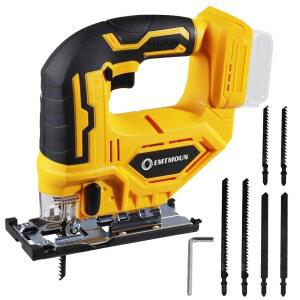 디월트 DEWALT 20V Max 배터리와 호환되는 무선 직소 3개의 궤도 설정용 3200RPM 045 베벨 컷 LED 조명이 있는 공구배터리 미포함