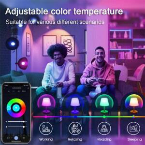 호환 2개 투야 RGB 스마트 GU10 C37 A60 T37 E14 E27 B22 조광 가능 와이파이 LED 매직 램프 AC 110V 220V 알렉사 홈 호환