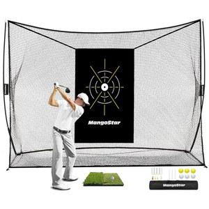 Mangostar 골프 네트, 3 x 2 1m 10 x 7피트 튼튼한 골프 연습 네트, 뒷마당 운전용 골프공, 매트 , 타겟 천, 티 7개, 공 6개, 휴대용 가방, 실내 실외 골프 타격 훈련 세트
