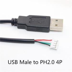 XH2.54 PH2.0에 0.3m 5V USB 전원 어댑터 케이블  2P 4P 충전기 코드 연장 커넥터 DIY