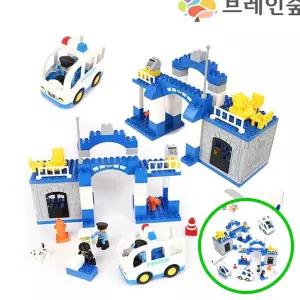 3WC 블록 대형 경찰놀이 102피스 듀오 조립 어린이 교구 경찰블록세트