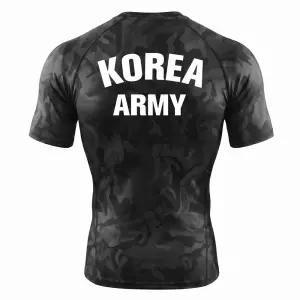 테이크파이브 기능성 카모 로카티 남자 ROKA 머슬핏 반팔 코리아아미 군복반티 베이스레이어