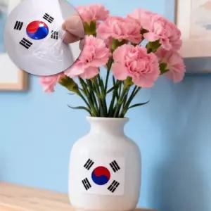 한국 국기 스티커 방수 원형 노트북 태극기 스티커 캐리어 스마트폰 디자인 사각형 트렁크 차량용 굿즈