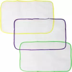 GDFYMI 3Pcs 다림질 및 재봉용 프레싱 천 패드 보호용 스코치 메쉬 녹색/노란색/보라색