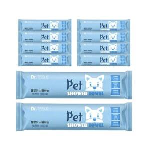 엑스트라 라지 사이즈 - 20 5인치 x 12 6인치 애완동물 물티슈 개별 포장 발 물티슈 저자극성 그루밍 목욕 녹차 향 탈취 눈물 얼룩 다용도 목욕 물티슈 10개