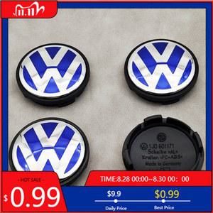 호환 폭스바겐 GTI 골프 2026 핫 아이템, 폭스바겐 4개 56mm 블루 자동차 휠 센터 캡 림 허브 캡 폭스바겐 골프, 제타, 보라, 폴로용