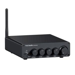 Fosi 오디오 블루투스 서브우퍼 앰프 2.1 TPA3255 칩 165W x2350W 및 베이스 트레블 컨트롤이 포함된 BT30D 프로 데스크톱/아웃도어/서랍 스피커용 채널 서브