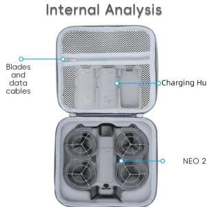 DJI Neo 2 드론 휴대용 보관 가방 하드 쉘 운반 케이스 박스 방수 스크래치 방지 보호 액세서리