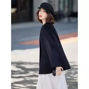 마킷5 울 모직 따스한 라운드 리버시블 코트 여성코트 JEN1