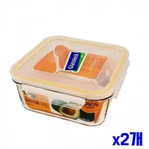 WL 정사각 내열 강화유리 밀폐용기 1200ml x2개 음식보관 WFLPQ9W