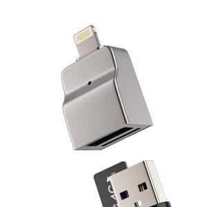 라이트닝 투 마이크로 SD 카드 리더 USB 3.0 어댑터2in1 TF MFI 인증 OTG 케이블 디지털 카메라 어댑터 아이폰호환 14 Pro Max용 아이패드호환 컨버터 잭 커넥터용