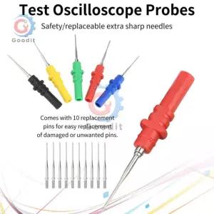 15Pcs 자동 진단 프로브 키트 1mm 바늘 4mm 인터페이스 펑크 배선 하네스 ECU 5 Colors