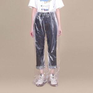 10PCS 일회용 바지 비옷 야외 관광 분할 지우기 드리프트 방수 여행 사이클링 두꺼운