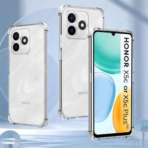 HonorX5c X5c 플러스 4G용 투명 크리스탈 실리콘  케이스 충격 방지