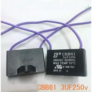 2 유선 모터 구동 시동 커패시터, CBB61 250VAC 3uF 5 , 50Hz, 60H
