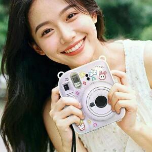 인스탁스 호환 미니 12용 투명 카메라 케이스 어깨끈 없는 보호용 휴대용 가방 커버 PC 크리스탈 보관