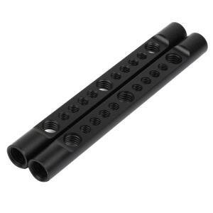 알루미늄 15mm 치즈 로드 1/4인치 3/8인치 마운팅 홀 SLR 카메라 케이지 모니터 레일 포커스 서포트 시스템