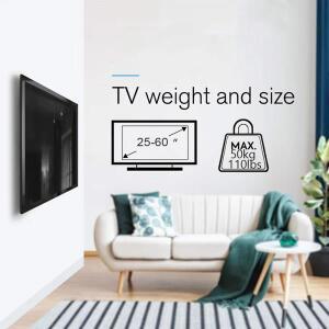범용 TV 벽 거치대 브래킷  25-60인치 LED 플라즈마 최대  400x400mm 110LBS 로딩 용량