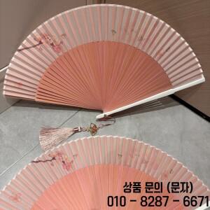 핑크 복숭아꽃 접이식 부채 중국 스타일 대나무 휴대용 빈티지 댄스 결혼식 파티 사진 소품 가정용