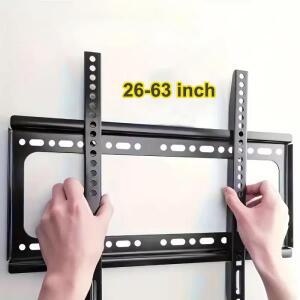 26-63인치 TV 벽걸이 브래킷 범용 마운트 모니터 홀더 조절식 저프로파일 평면 LCD LED