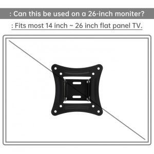 10도 기울기 고정 평면 패널 TV 프레임 지원 14-26인치 LED 스크린 모니터 용 범용 벽 거치대 브래킷