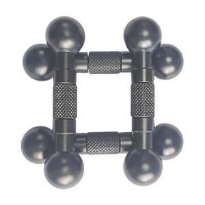 1pcss 17mm ~ 미니 볼 헤드 변환 어댑터 듀얼 소켓 장착 알루미늄 연장 막대 조인트 마운트