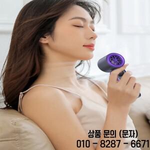 휴대용 핸드헬드 팬 미니 접이식 목걸이형 3000mAh 충전식 아이스 컴프레스 냉각 디지털 디스플레이 에어쿨