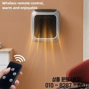 800W 미니 히터 자동차 가정 작은 욕실 난방용 벽걸이 PTC 세라믹 전기 (리모컨 포함)