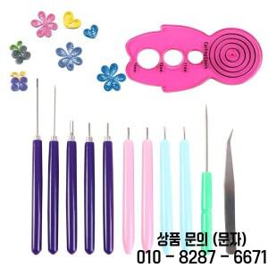 12PCS 퀼링 슬롯형 펜 종이 도구 페이퍼 크래프트 니들 키트 다양한 크기