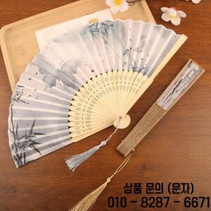 중국풍 대나무 접이식 부채 나비 무늬 웨딩 댄스 파티 홈데코용 태슬 장식 인기 상품