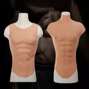 가짜 복근 슈트 체형 보정 의상 조끼형 특수분장 남성 머슬 몸짱슈트 복근옷