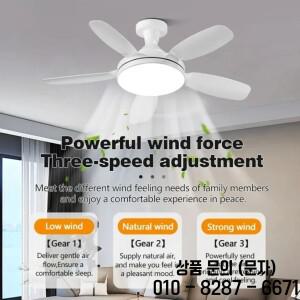 32인치 LED 천장 선풍기 조명 포함 브러시리스 모터 E27 타이밍 디밍 가능 팬 램프 강풍 가정용 저소음 작