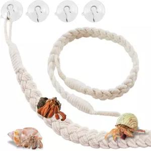 캐서린 2 PCS 26인치 에르미트 게 등반 장난감 레프틸 덩굴 로프 사다리 구부릴 수 있는 용품 탱크