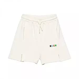 [MSGM]키즈 컬러 로고 버뮤다 팬츠 크림 S6MSJBBE235 013