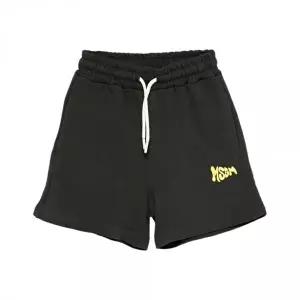 [MSGM]키즈 브러쉬 로고 버뮤다 팬츠 워시드블랙 S6MSJUBE221 MS040