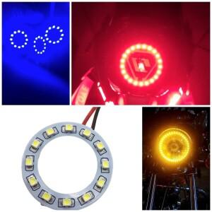 1PCS DC12V 30/40/50/60/70/80/90/100/110/120/160mm 3528 SMD 자동차 Led 천사 눈 헤일로 링 라이트 그린
