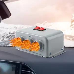 로스세이 12V 600W-800W 3홀 자동차 히터 윈드실드 디프로스터 키트 워머 전기 시트 트럭 휴대용 겨울철