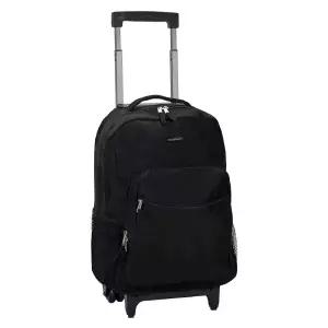 Rockland 더블 핸들 43.2cm(17인치) 롤링 백팩, 블랙 225529