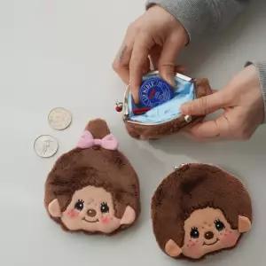일본 똑딱이 몬치치 인형 동전 지갑 얼굴 파우치 미니 캐릭터 카드 립밤 엔화 몬치치짱 몬치치군
