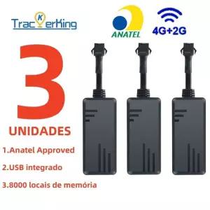 TrackerKing 3 조각 J16 4G 차량 GPS 트래커 CAT1 ACC 릴레이 2G 배터리 자동차 버스 트럭 오토바이 GT06