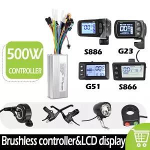36V 48V 500W 전기 자전거 브러시리스 컨트롤러 25A LCD 디스플레이 Ebike 스쿠터 전자 액세서리 부품
