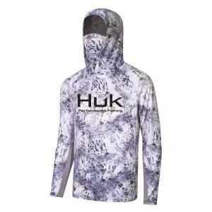 후크 여름 낚시 셔츠 UV 차단 루즈핏 후드형 선 야외 바다