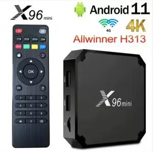 오리지널 X96 미니 TV 박스 안드로이드 11.0 H313 S 쿼드 코어 2GB 4G 와이파이 4K UHD HDR 10 H265